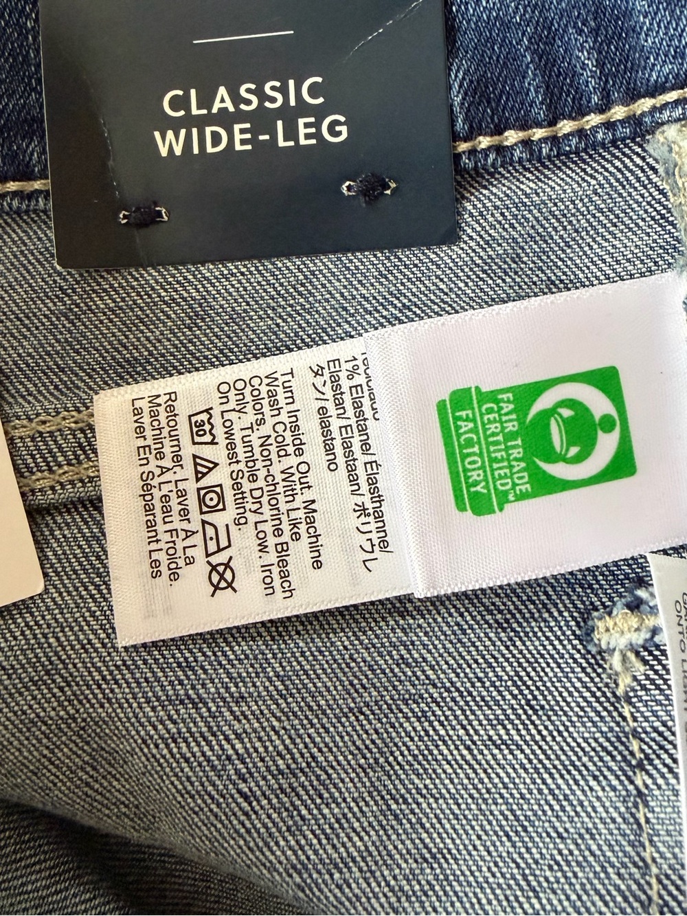 J. Crew Factory Classic Wide Leg Cuffed Jean Women’s Size 28 NEW Blue Jeans - Picture 9 of 13